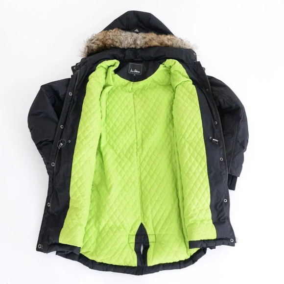 Sam Edelman Black Parka with Faux Fur Trim Hood Size Small - Picture 14 of 15